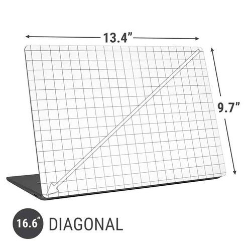 White Grid Universal Laptop 16.6in (13.4 x 9.7in) Skin